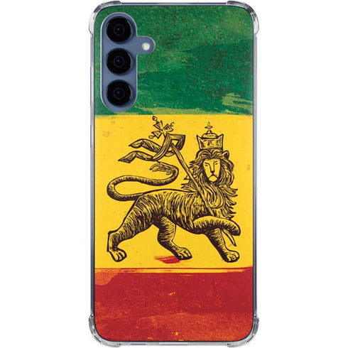 The Lion of Judah Rasta Flag Galaxy S24 Clear Case